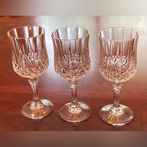 Cristal d Arques Longchamp Crystal Wine Glasses Set Of Three